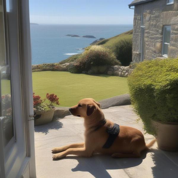 Dog-friendly cottage in St Ives with a sea view