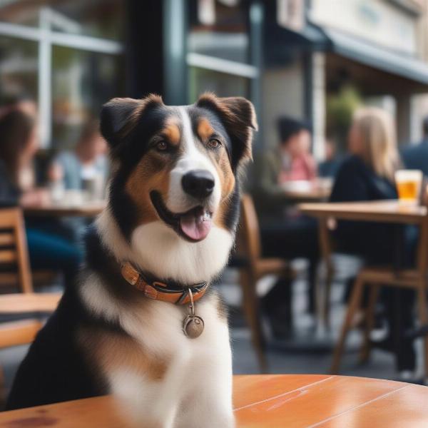 Dog Enjoying a Patio in Ottawa