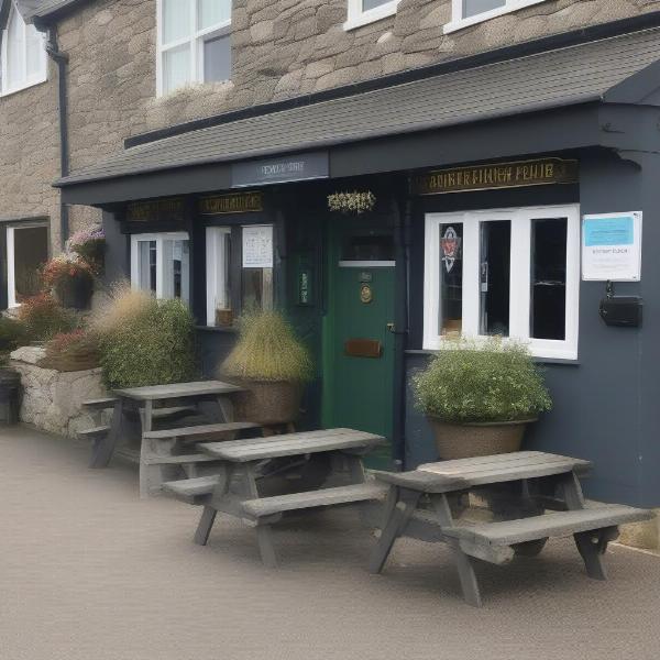 Dog-friendly pub exterior on Anglesey