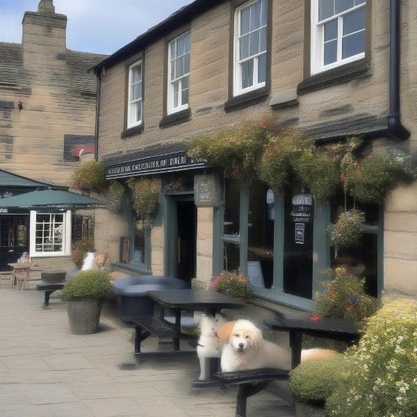 Dog-friendly pub in Bakewell with outdoor seating