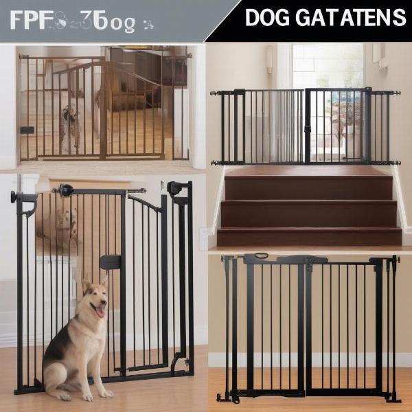 Dog gates for stairs in various sizes and styles