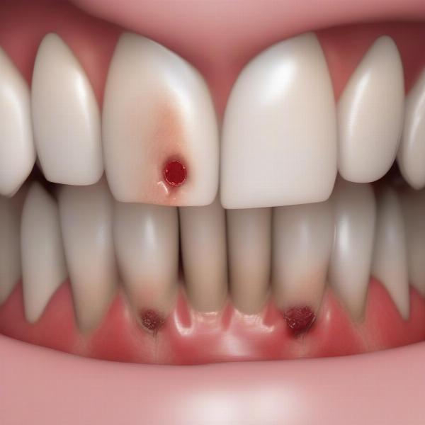 Close-up of Dog Gums Bleeding