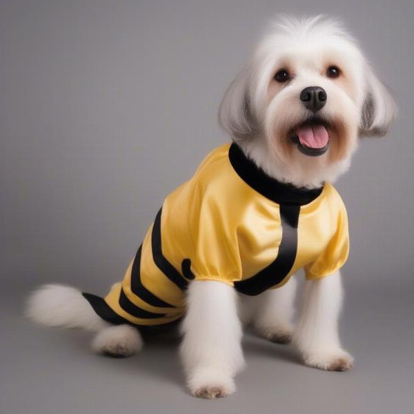 Dog in a poop-friendly Halloween costume