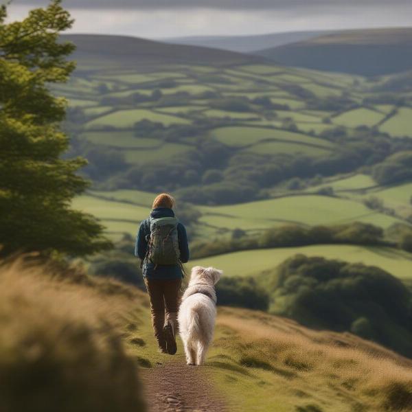 Dog hiking in the Peak District, Derbyshire