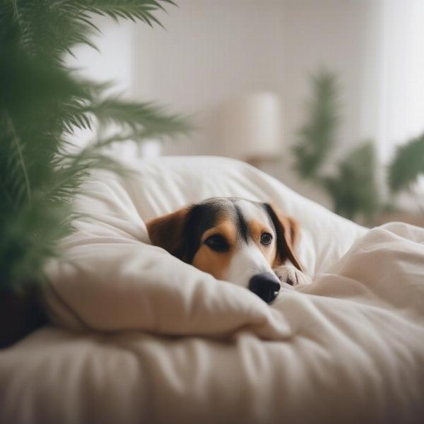 Dog in a Safe, Marijuana-Free Environment