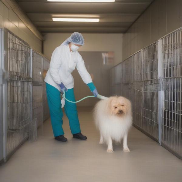 Checking Kennel Cleanliness in Lichfield Staffordshire