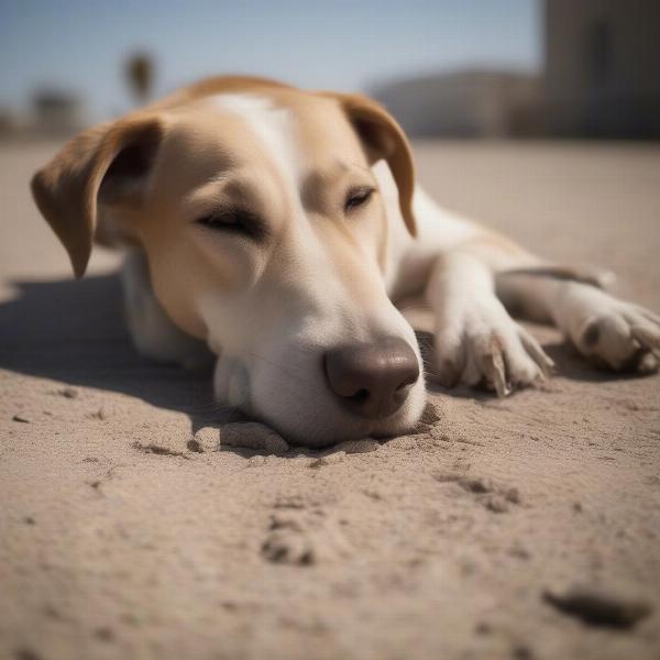 Dog Licking Lips Due to Dry Mouth