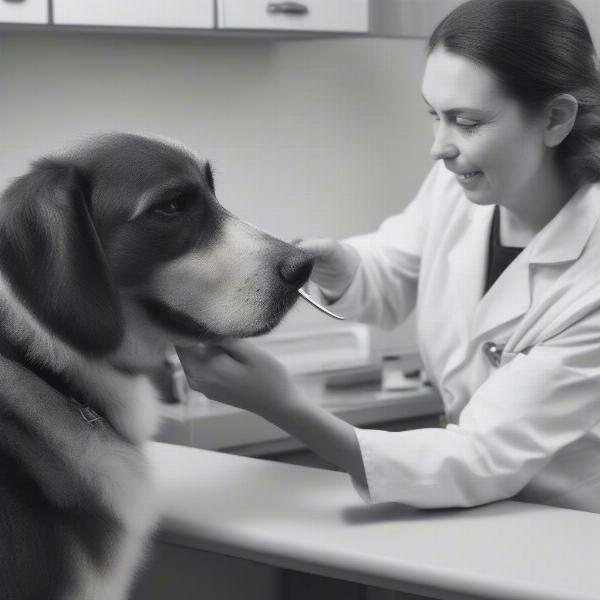 Dog Getting a Vet Exam