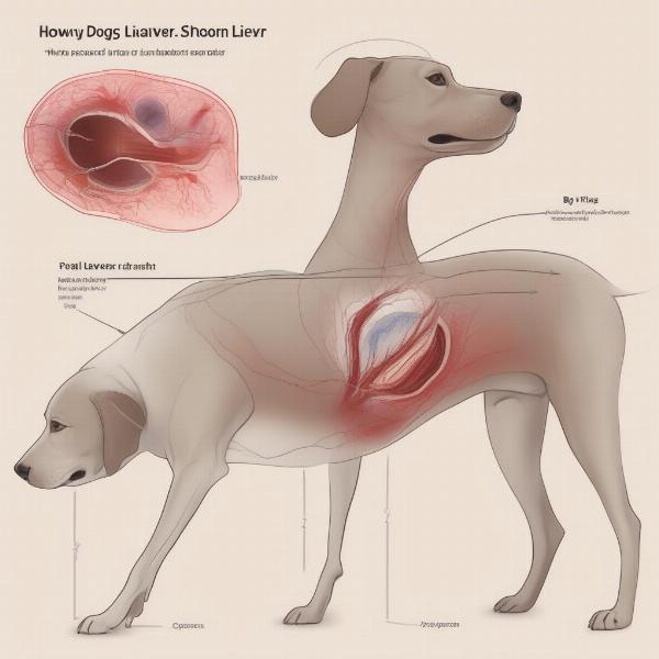 Diagram of a Dog's Liver with a Shunt