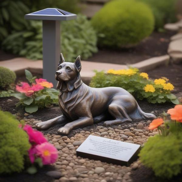 Dog Memorial Garden with Plaque