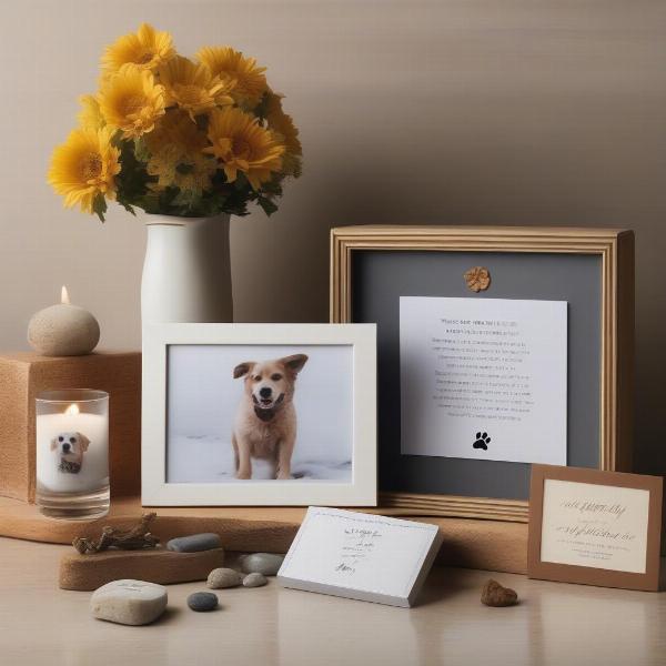 Dog memorial gifts and sympathy offerings for grieving pet owners