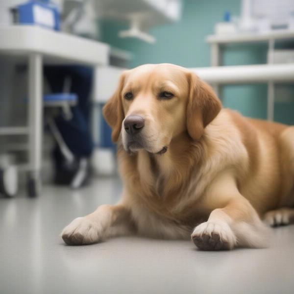 Dog Showing Parainfluenza Symptoms