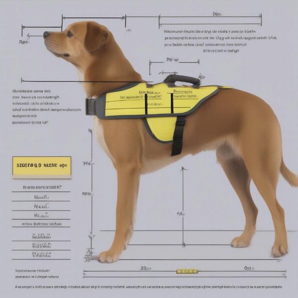 Dog PFD Size Chart