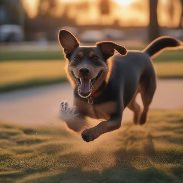 Dog Playing with Other Dogs at Sunset Park