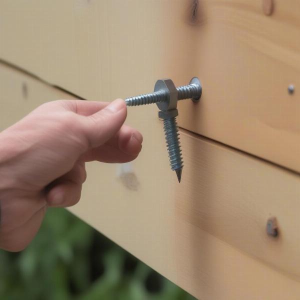 Dog Point Screws Used in Fence Construction