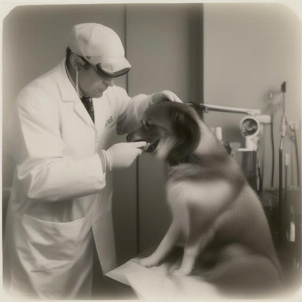 Veterinarian Examining a Dog's Eye