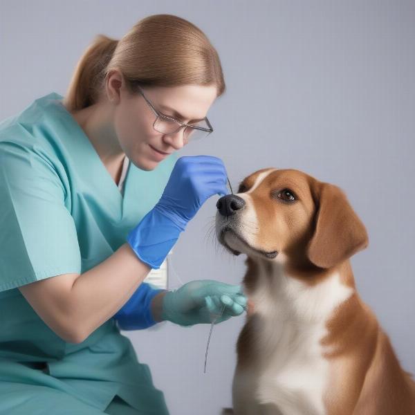 Dog Receiving Heartworm Injection