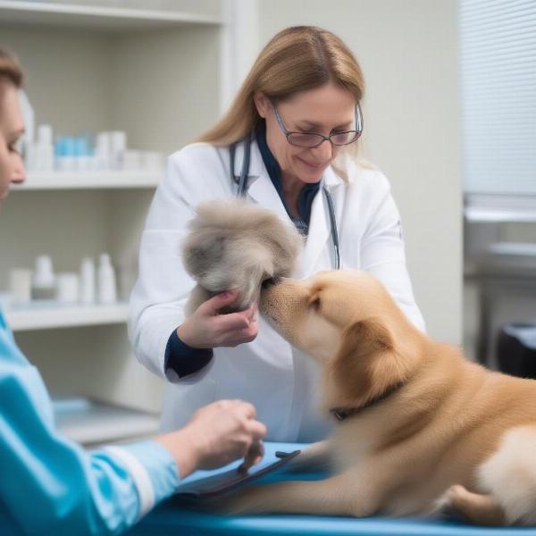 Dog Receiving Medication