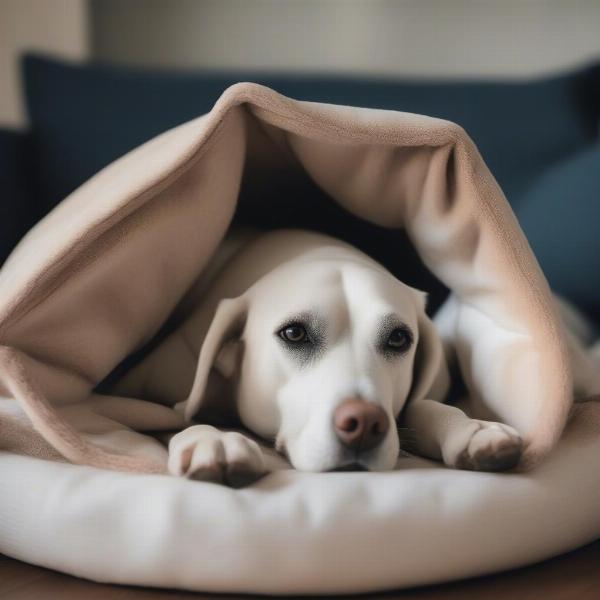 Dog recovering comfortably after toe surgery