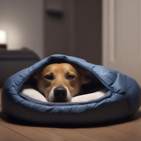 Dog Relaxing During a Thunderstorm