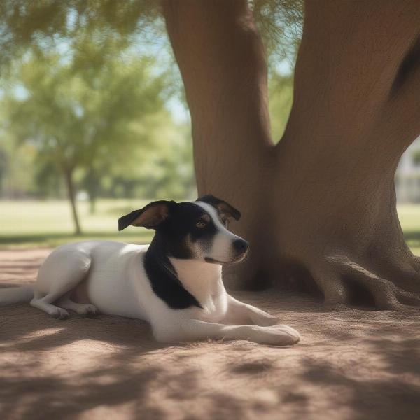 Dog Resting in Shade