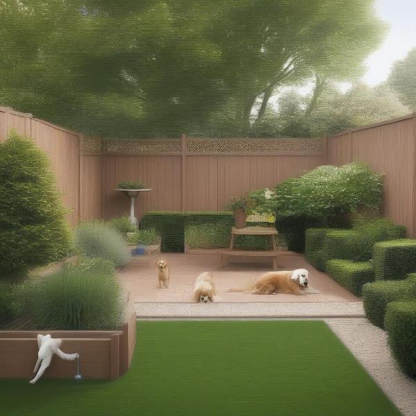 Dog-Safe Yard with Hedge