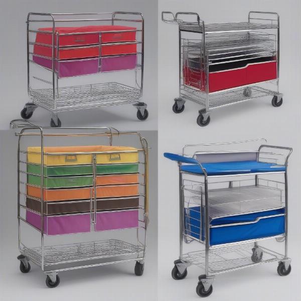 Different types of dog show trolleys