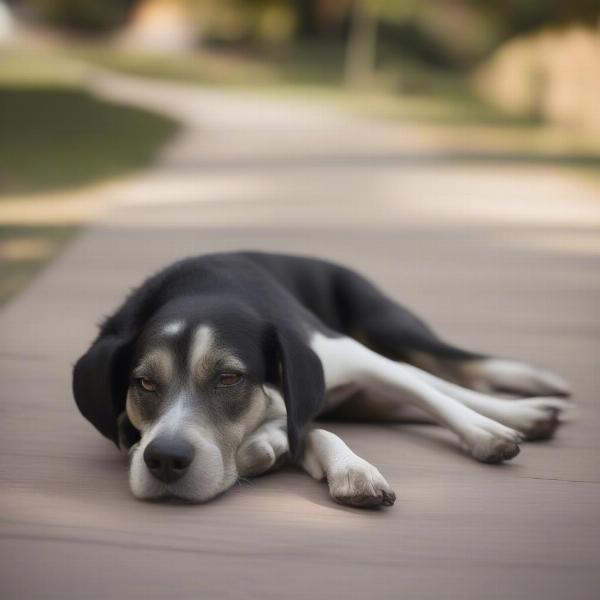 Dog Showing Symptoms of Cockroach Bait Poisoning