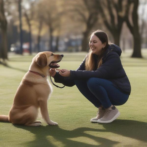 Dog Sitters in Swansea playing with a happy dog