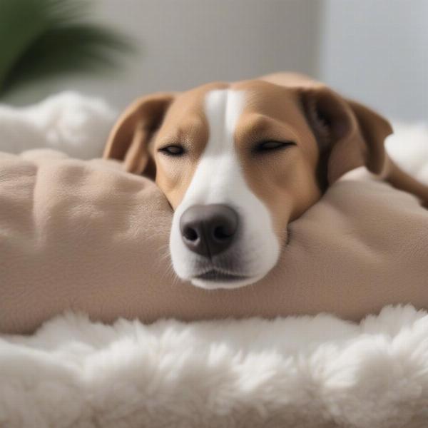 Dog Sleeping Peacefully on Foam Topper