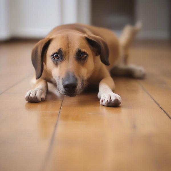 Dog slipping on wood floor