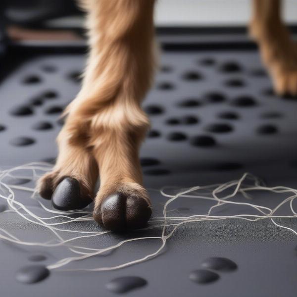 Dog Stepping on a Shock Mat