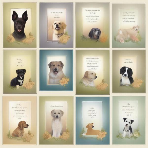 Example of a dog sympathy card