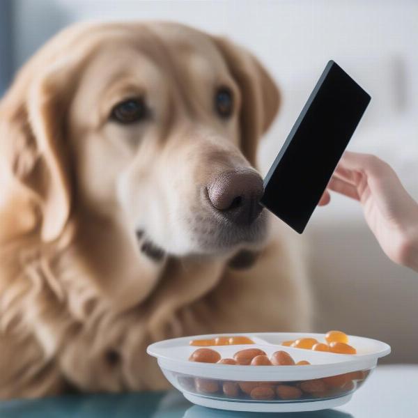 Dog Taking Pimobendan with Food