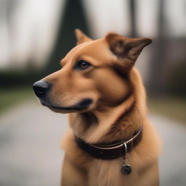 Dog Training with Brown Collar