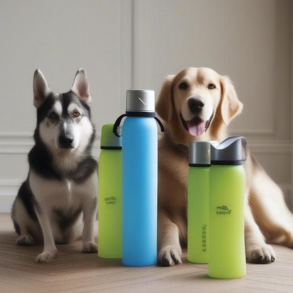 Different types of dog travel water bottles