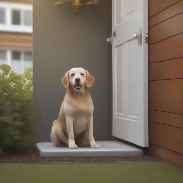 Dog Successfully Using an Outside Toilet