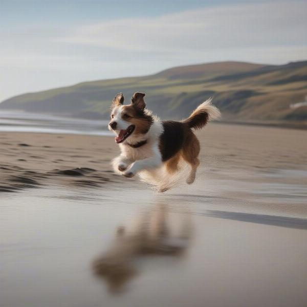 Enjoy a scenic walk with your dog along the beautiful Aberdovey beach, known for its dog-friendly environment.