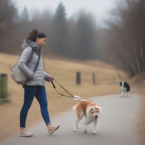 Dog Walking Safely with a Wireless Leash