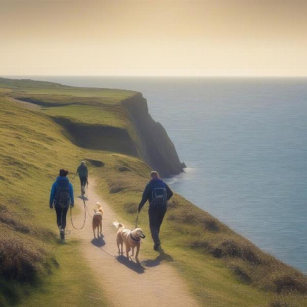 A scenic dog walk along the Yorkshire coast