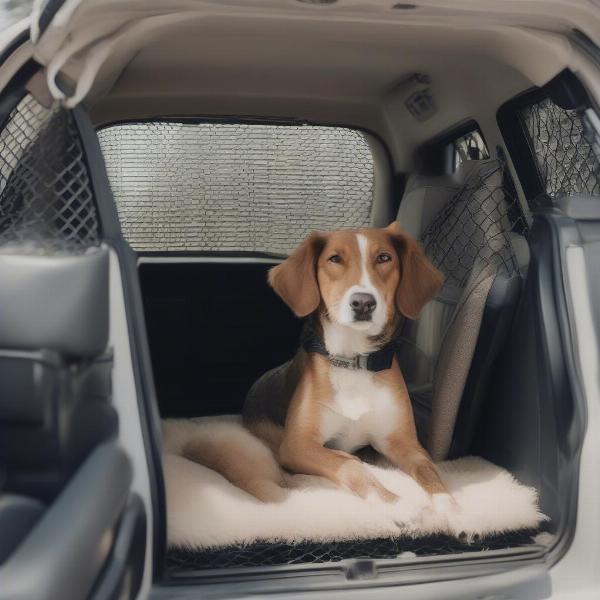 Dog with Car Gate