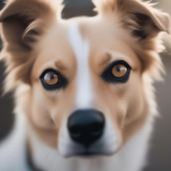 A dog with clear, healthy eyes