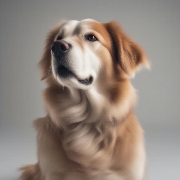 A dog with a shiny and healthy coat after dietary improvement