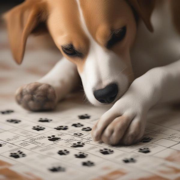 Dog's Paws in Crossword Context