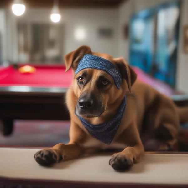 Dogs Playing Pool Photography