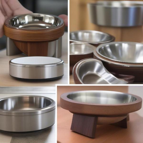 Durable materials for a 3-bowl dog stand