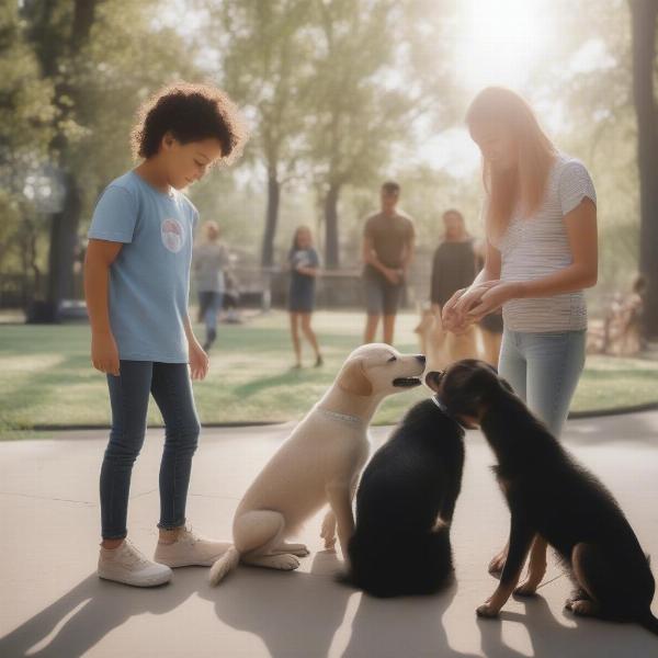 Early dog socialization with other dogs and people