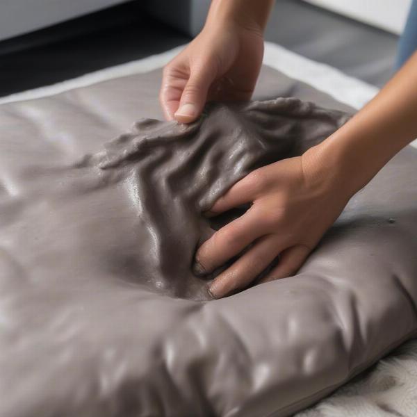 Faux leather dog bed easy to clean