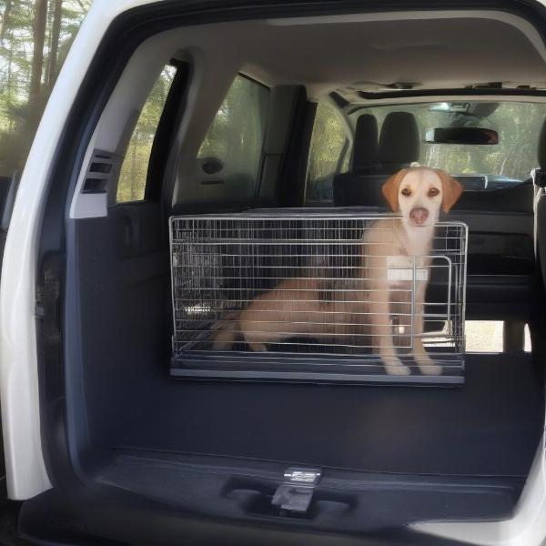 Ford Ranger Dog Cage in Back Seat