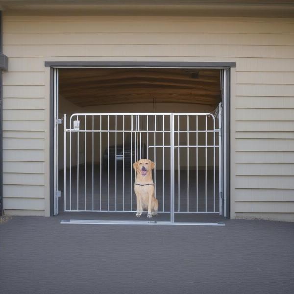 Freestanding Garage Gate for Dogs